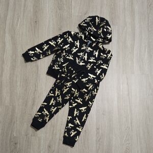 Boy London Black and Gold Hoodie and Jogger Set, Size 3y